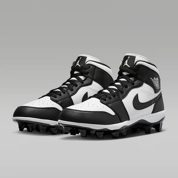 Jordan 1 TD Cleat 2023 Mid Black White Size 12 - | NWOB - Picture 1 of 10
